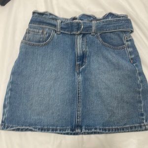 Jean garbage bag skirt